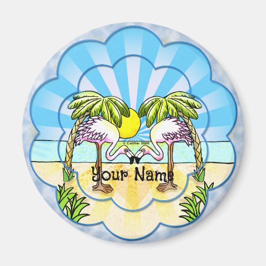 Flamingoliebhaber magnet (Vorne)