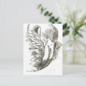 Flamingomuster Postkarte (Stehend Vorderseite)