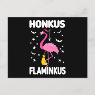 Flamingoo Honkus Flaminkus   Halloween Flamingoo Einladungspostkarte