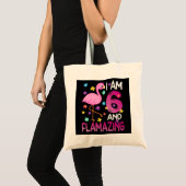 Flamingoo | I Am 6. Phantastisch 6. Geburtstag Tragetasche (Vorderseite (Produkt))