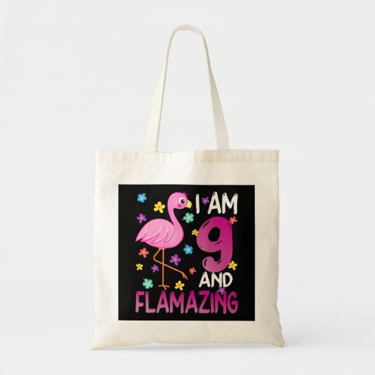 Flamingoo | Ich bin 9 Phantastisch 9. Geburtstag Tragetasche (Vorne)