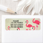 Flamingos Address Labels Personalisiert (Insitu)