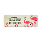 Flamingos Address Labels Personalisiert (Vorne)