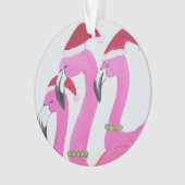 Flamingos Akrylorische Weihnachtszeit Ornament (Vorderseite)