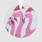 Flamingos Akrylorische Weihnachtszeit Ornament (Vorderseite)