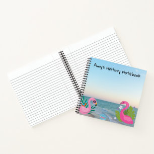 Flamingos am Meer Notizblock