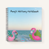 Flamingos am Meer Notizblock (Vorderseite)