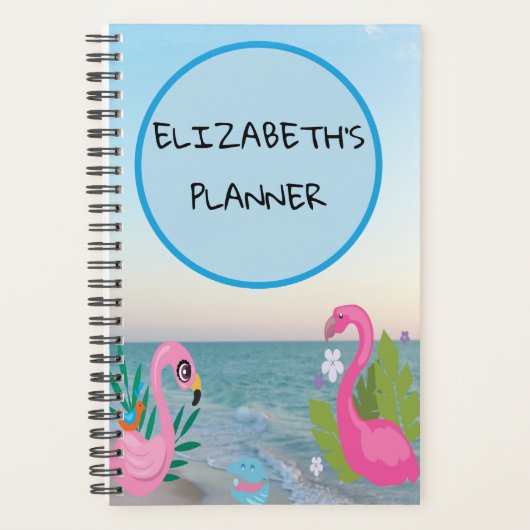 Flamingos am Meer Planer (Vorderseite)