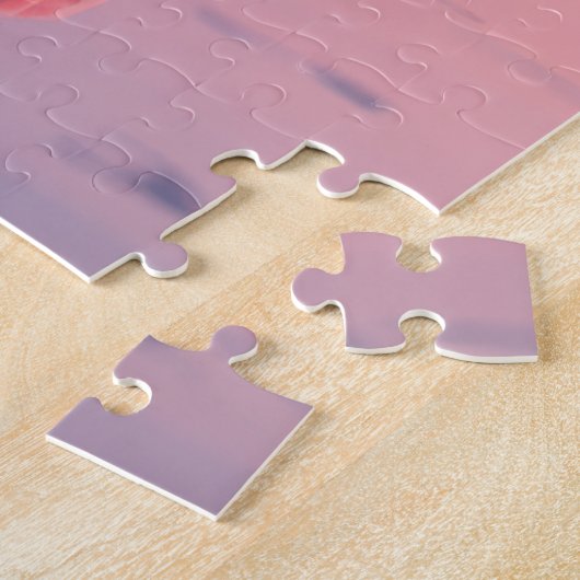 Flamingos am rosa Strand Puzzle (Seite)