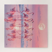 Flamingos am rosa Strand Puzzle (Horizontal)