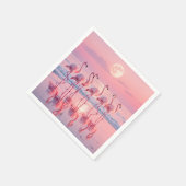 Flamingos am rosa Strand Serviette (Ecke)