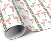 Flamingos and Shells Wrapping Paper Geschenkpapier (Rolleneckpunkt)