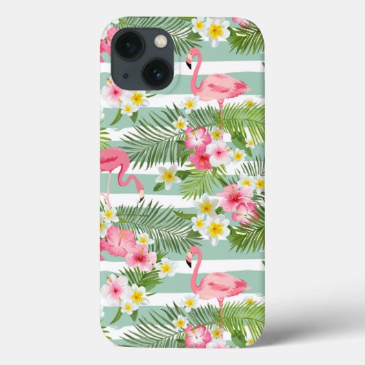 Flamingos And Stripes Case-Mate iPhone Hülle (Rückseite)