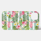 Flamingos And Stripes Case-Mate iPhone Hülle (Rückseite (Horizontal))