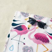 Flamingos and tropical flowers pattern strandtuch (Beispiel)