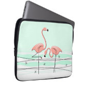 Flamingos Aqua Pair Name Notebook-Hülle Laptopschutzhülle (Vorne Rechts)