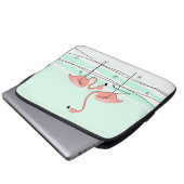 Flamingos Aqua Pair Name Notebook-Hülle Laptopschutzhülle (Vorne Knopf)