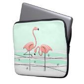 Flamingos Aqua Pair Name Notebook-Hülle Laptopschutzhülle (Vorderseite Links)