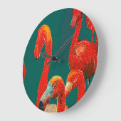 FLAMINGOS ART WALL CLOCK GROßE WANDUHR (Winkel)
