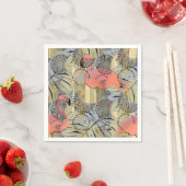 Flamingos auf abstraktem Hintergrund. Serviette (Beispiel)