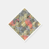 Flamingos auf abstraktem Hintergrund. Serviette (Ecke)