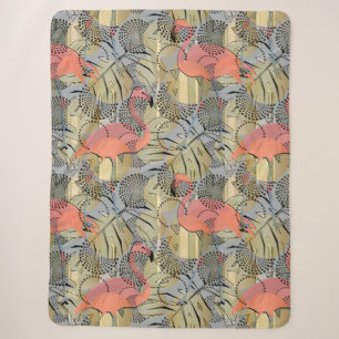 Flamingos auf abstraktem Hintergrund. Sherpadecke