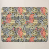 Flamingos auf abstraktem Hintergrund. Sherpadecke (Vorderseite (Horizontal))