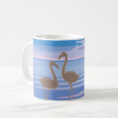 Flamingos auf dem Strand - Miami Kaffeetasse (Vorderseite Links)