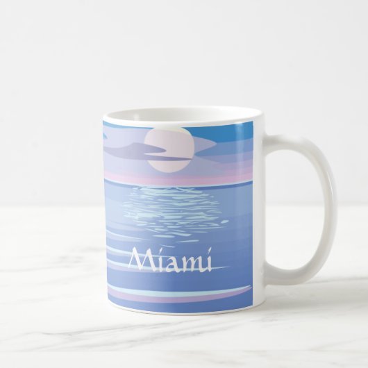 Flamingos auf dem Strand - Miami Kaffeetasse (Rechts)