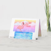 Flamingos auf der Parade Karte (Rückseite)