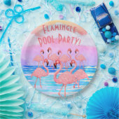 Flamingos auf der Parade Pappteller (Party)