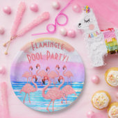 Flamingos auf der Parade Pappteller (Party)