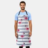 Flamingos auf einer Schürze des Marschstreifens (Getragen)