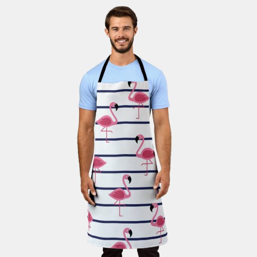 Flamingos auf einer Schürze des Marschstreifens (Getragen)