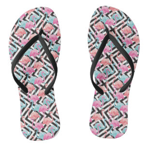 Flamingos auf feinem Design-Muster Badesandalen