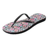 Flamingos auf feinem Design-Muster Badesandalen (Schrägansicht)