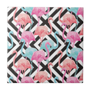 Flamingos auf feinem Design-Muster Fliese