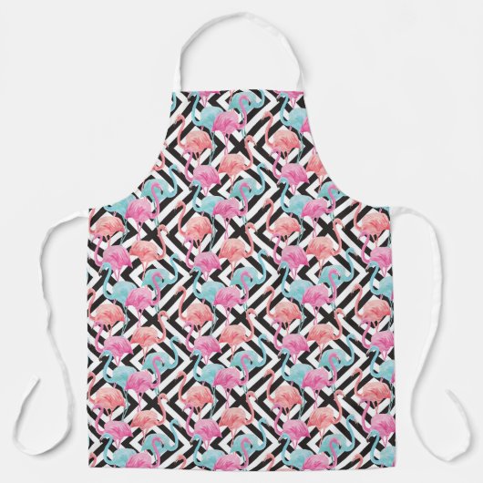 Flamingos auf feinem Design-Muster Schürze (Vorderseite)