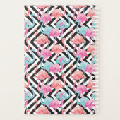 Flamingos auf kühlen Designmustern Planer (Rückseite)