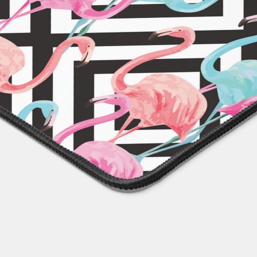 Flamingos auf kühnem Design Muster 2 Schreibtischunterlage (Ecke)