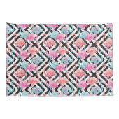 Flamingos auf mutigem Entwurfs-Muster Kissenbezug (Rückseite-Rechts)