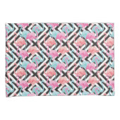 Flamingos auf mutigem Entwurfs-Muster Kissenbezug (Vorderseite-Rechts)