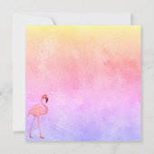 Flamingos auf Parade Flat Greeting Card Karte (Rückseite)