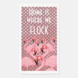 Flamingos auf Parade Serviette