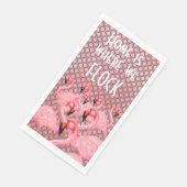 Flamingos auf Parade Serviette (Ecke)