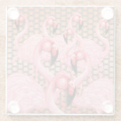 Flamingos auf Parade Untersetzer (Rückseite)