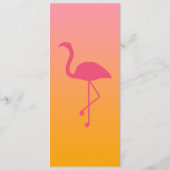 Flamingos auf rosa und orangefarbenes tropisches H Menükarte (Rückseite)