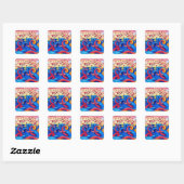 Flamingos auf See, Aufkleber 2,5x2,5 cm, Bogen mit (Blatt)