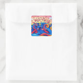 Flamingos auf See, Aufkleber 2,5x2,5 cm, Bogen mit (Tasche)
