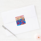 Flamingos auf See, Aufkleber 2,5x2,5 cm, Bogen mit (Umschlag)